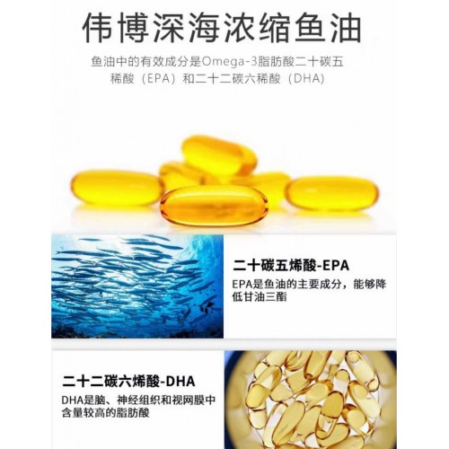 成人鱼油 Webber Naturals 加拿大伟博深海高纯度加强版鱼油120粒