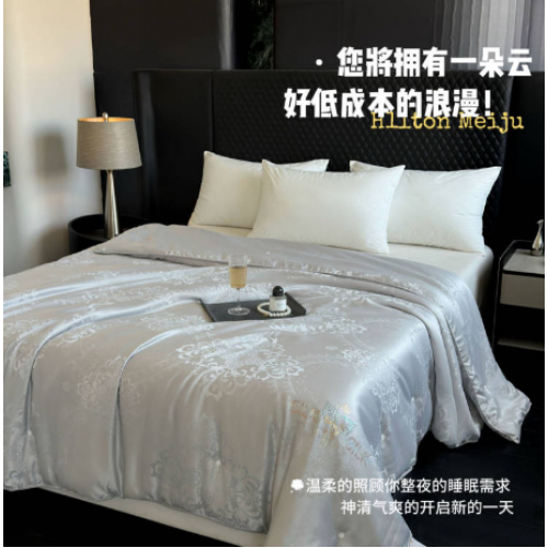 希尔顿美居「丝享好眠」‮金黄‬桑蚕丝夏凉被 （冷月灰）