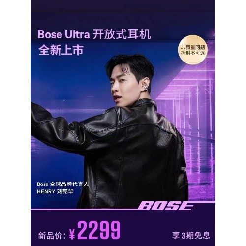 刘宪华bose同款最新款ULTRA蓝牙耳机(银白色）