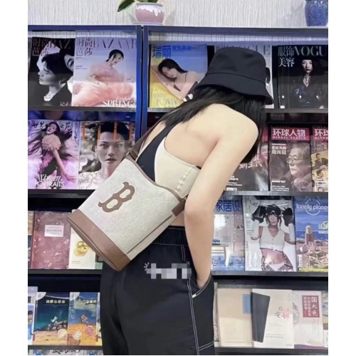 MLB帆布水桶包 （深棕色）