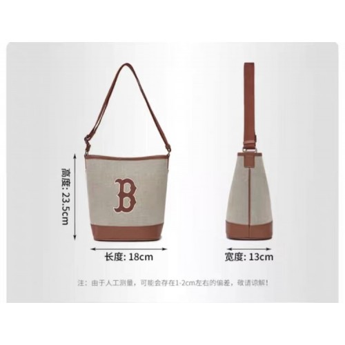 MLB帆布水桶包 （深棕色）