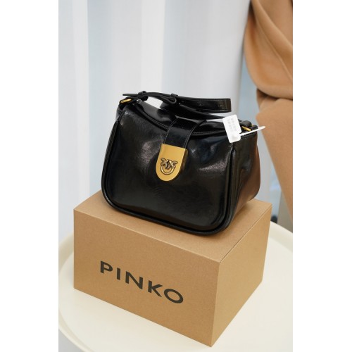 PINKO女士单肩斜跨迷你飞鸟包PIN042A106 （黑色）