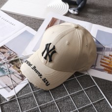 MLB情侣款刺绣logo棒球帽MLB1035 (米色)