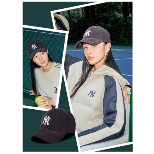 MLB灯芯绒棒球帽MLB1070 (炭灰色)