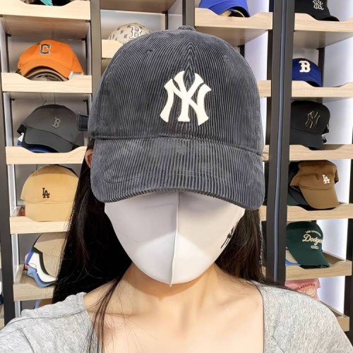 MLB灯芯绒棒球帽MLB1070 (炭灰色)