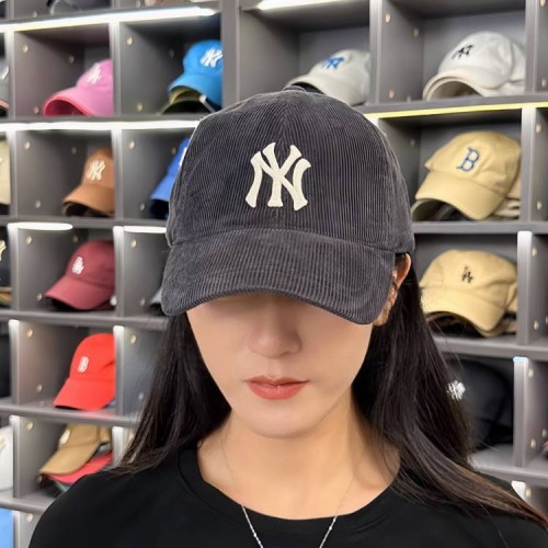MLB灯芯绒棒球帽MLB1070 (炭灰色)