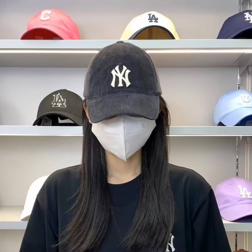 MLB灯芯绒棒球帽MLB1070 (炭灰色)