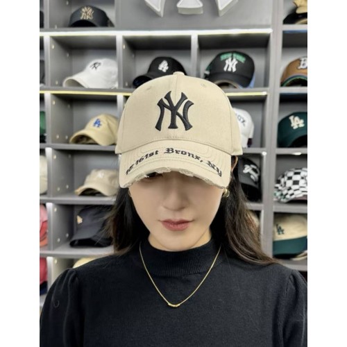 MLB情侣款刺绣logo棒球帽MLB1035 (米色)