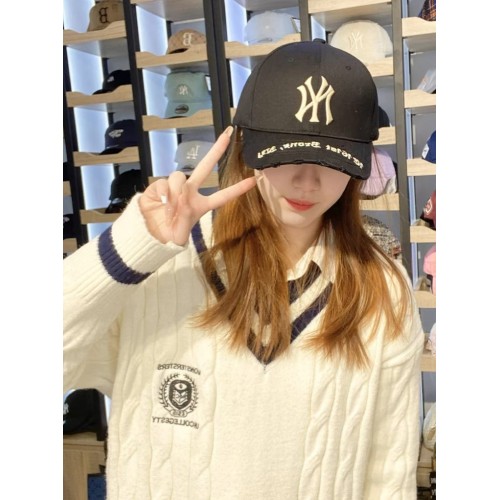 MLB情侣款刺绣logo棒球帽MLB1035 (黑色)