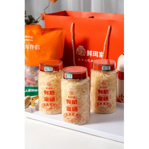 有机富硒本草银耳80g*3罐+红枣伴侣20包+鲜珥家500ml焖烧杯+礼袋